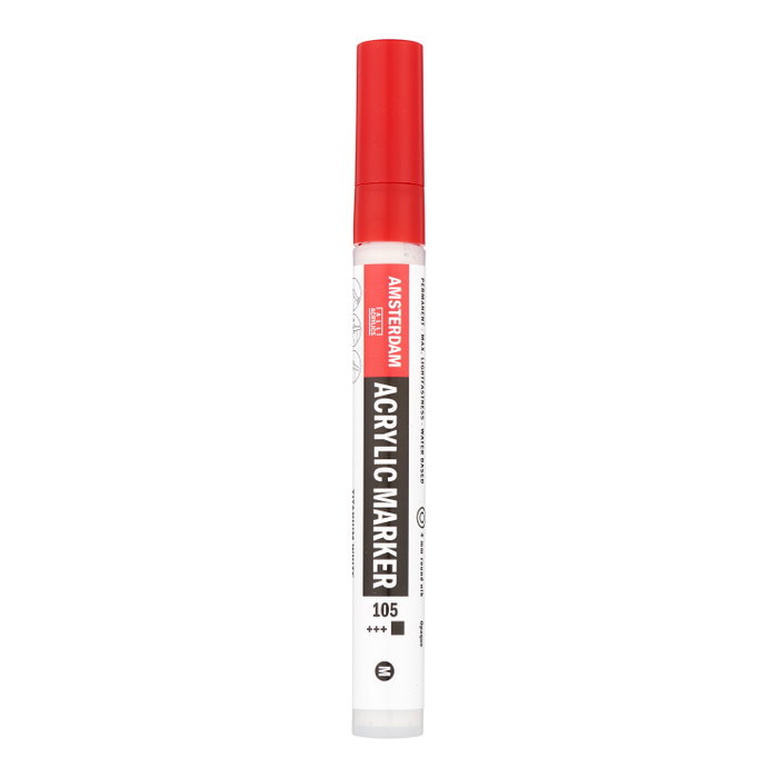 Amsterdam Marker Acrílica 4 mm Blanco de Titanio 105 Amsterdam Marker Acrílica 4 mm Blanco de Titanio 105